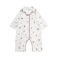 Avery Row Baby Flannel Sleepsuit - Holly Scatter