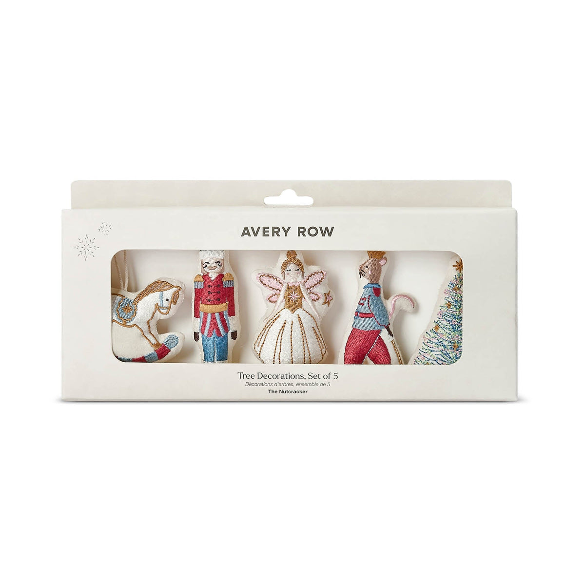 Avery Row Embroidered Tree Decorations, Set of 5 - The Nutcracker