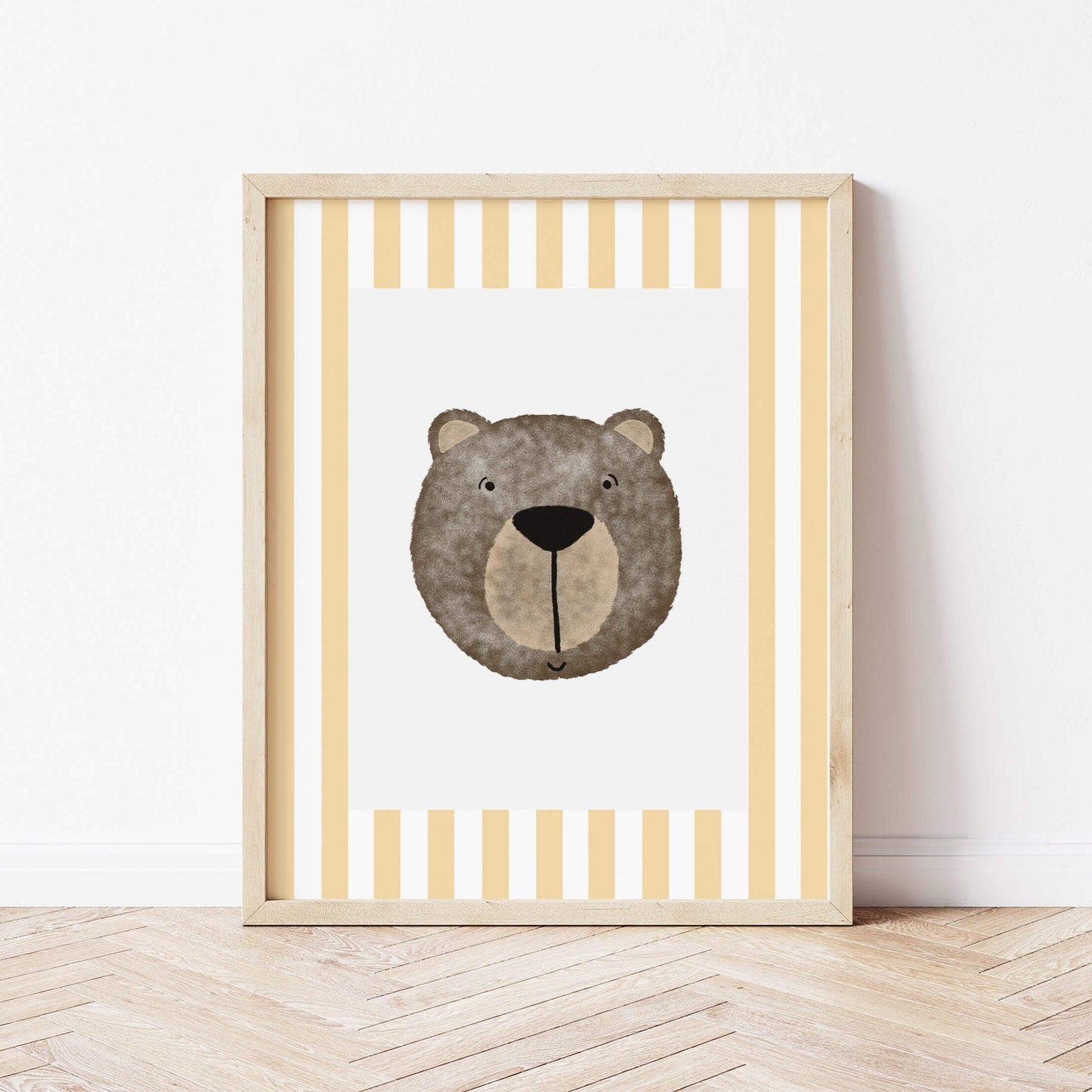 The Little Jones Bear Print - Yellow Stripes