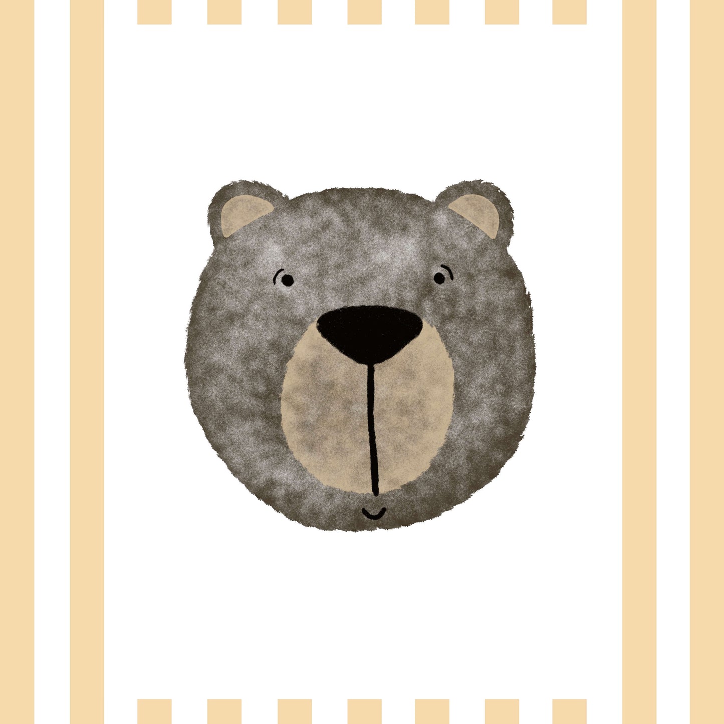 The Little Jones Bear Print - Yellow Stripes