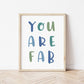The Little Jones You Are Fab Print - Blues