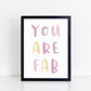 The Little Jones You Are Fab Print - Pinks