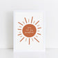 The Little Jones You Are My Sunshine Print - Burnt Orange