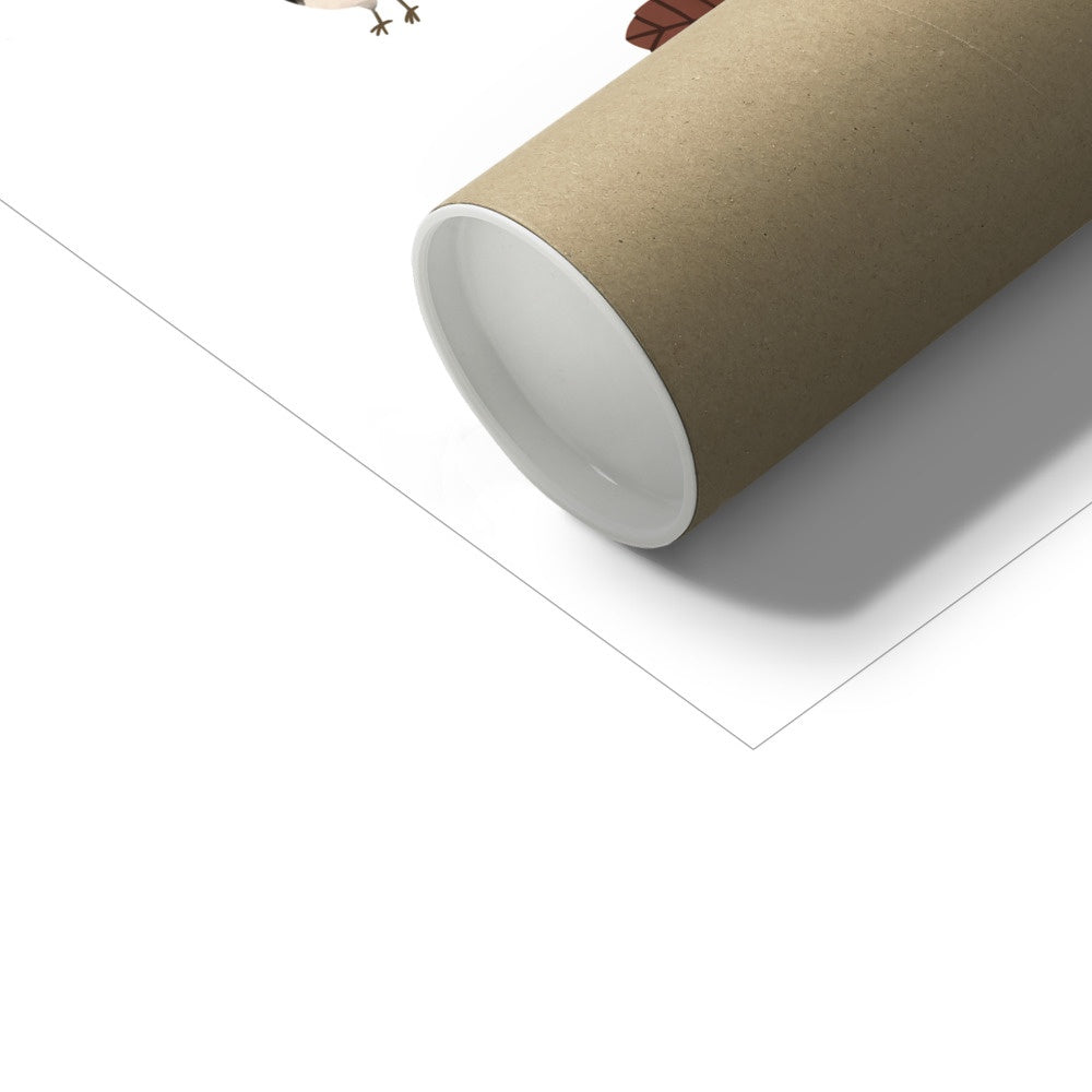 Kid of the Village Woodland Numbers Art Print - White