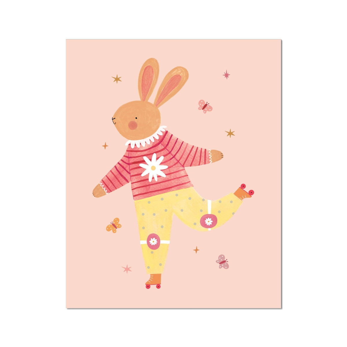 Kid of the Village Rollin' Rabbit Art Print