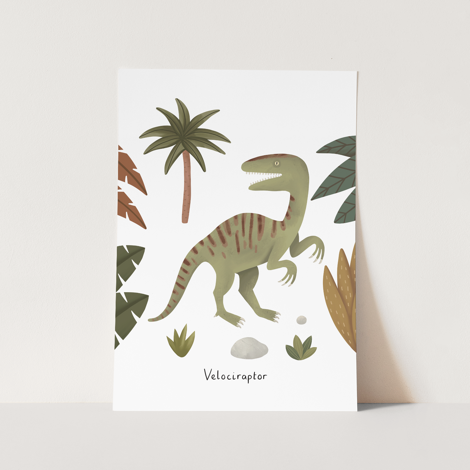 Kid of the Village Velociraptor Art Print