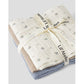 Lil' Atelier Organic Muslin Cloths - 3 Pk - Coconut Milk/Oxford Tan