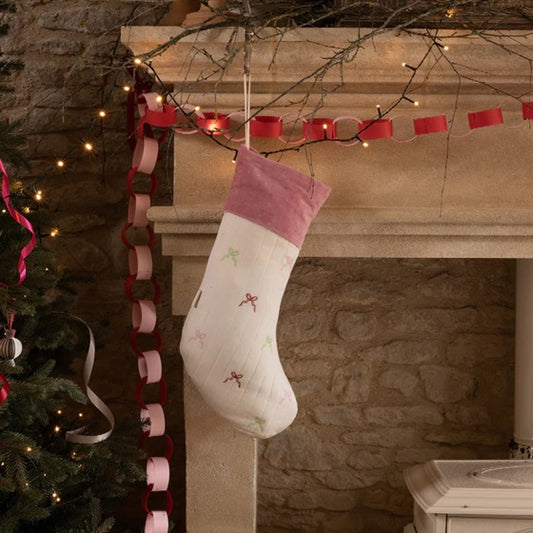 Avery Row Christmas Stocking - Bows