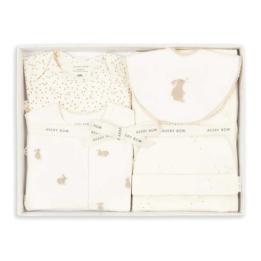 Avery Row New Baby Starter Gift Set - Bunnies/Daisy Meadow/Wild Chamomile