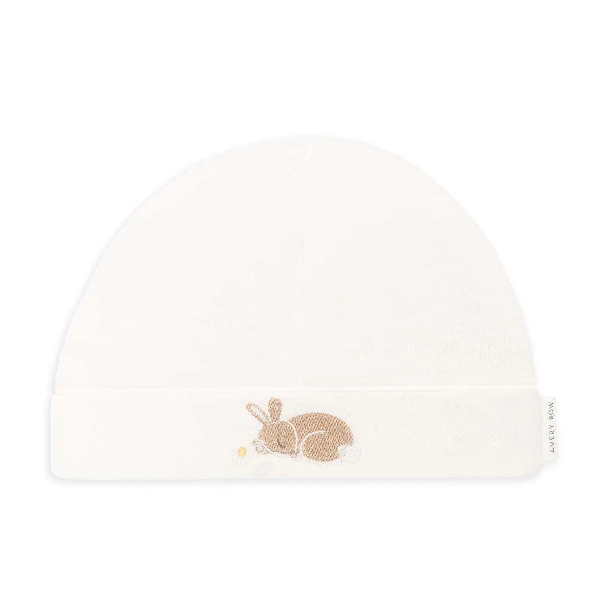 Avery Row Embroidered Jersey Baby Hat - Sleepy Bunny
