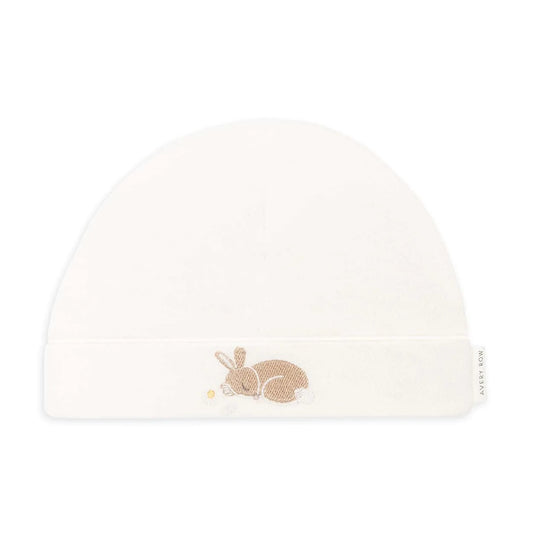 Avery Row Embroidered Jersey Baby Hat - Sleepy Bunny