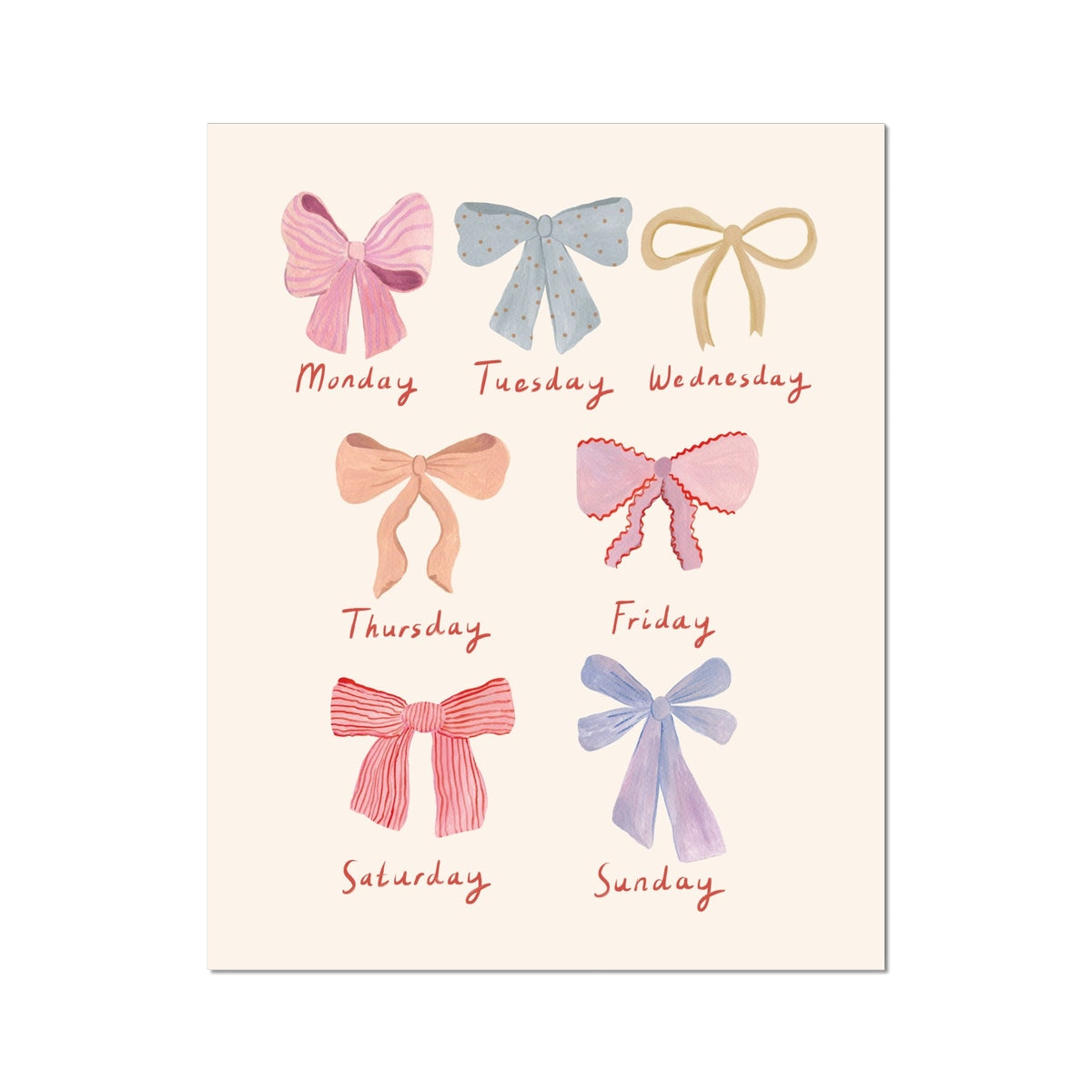 Kid of the Village Bows of the Week Art Print