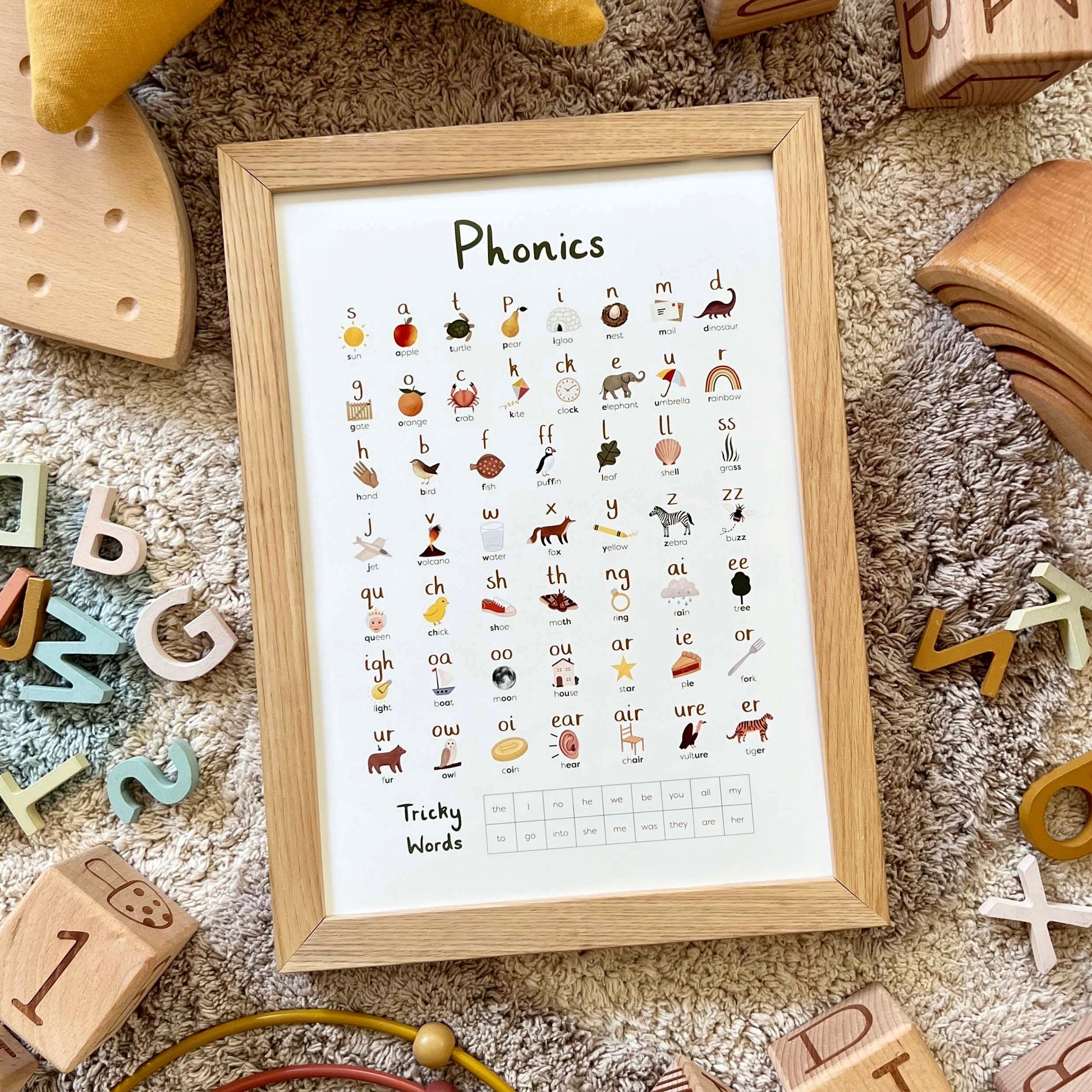 Kid of the Village Phonics Art Print - Green