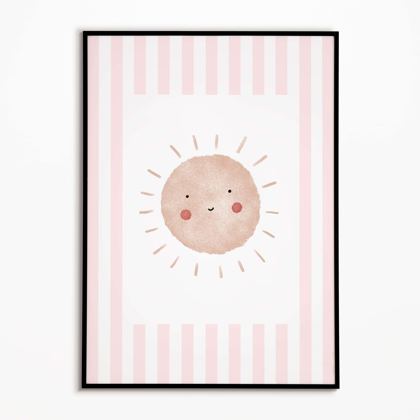 The Little Jones Boho Sunshine Print - Pale Pink Stripes
