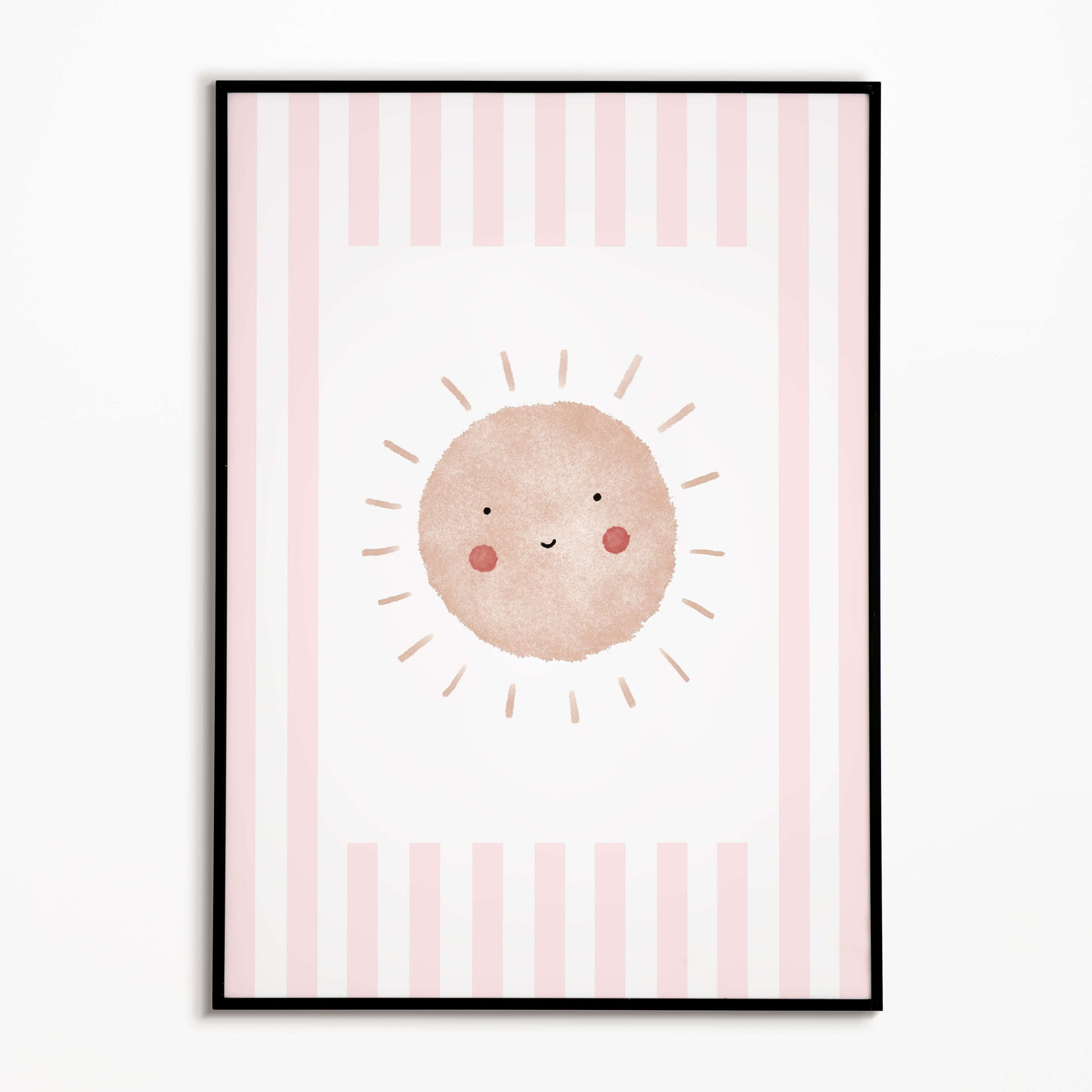The Little Jones Boho Sunshine Print - Pale Pink Stripes