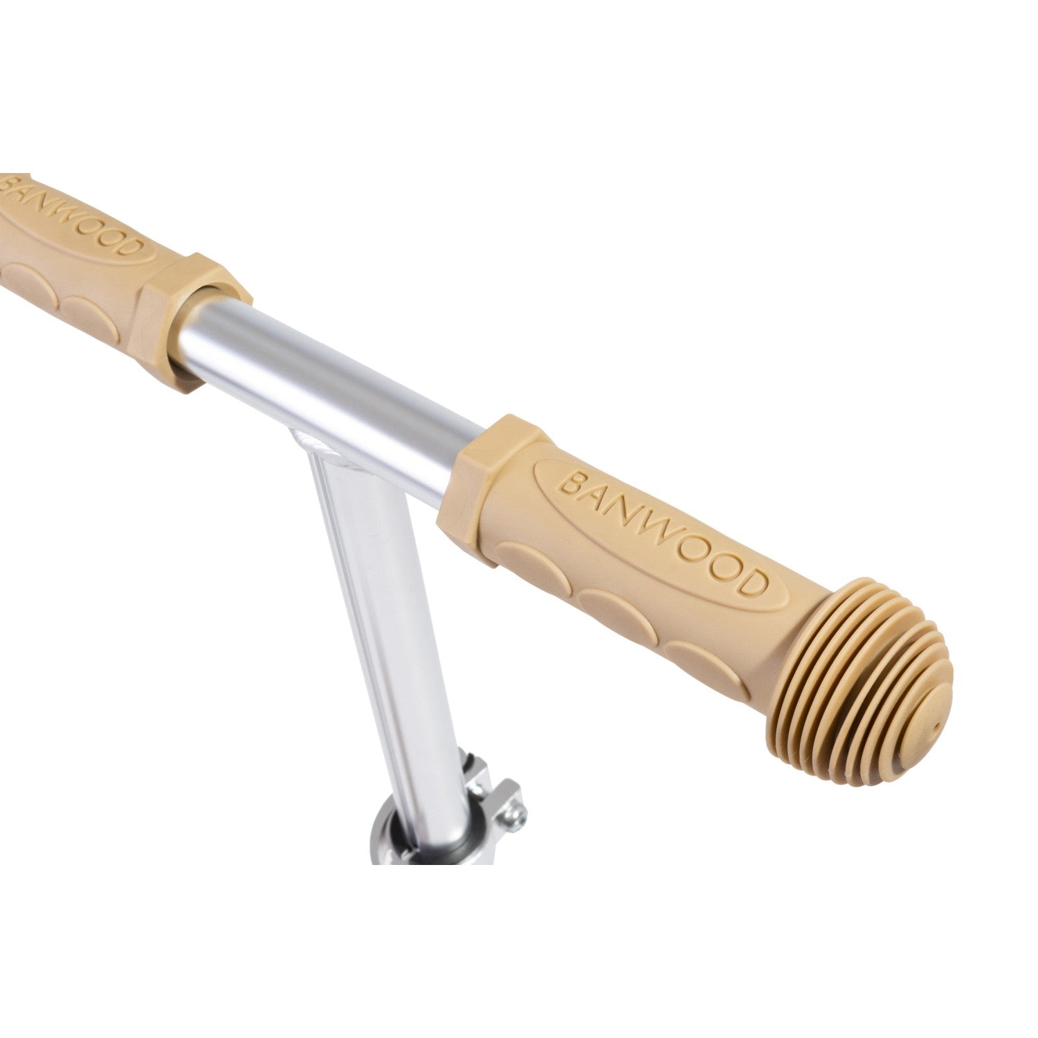 Beige and silver tool handle with 'Banwood' branding on a white background