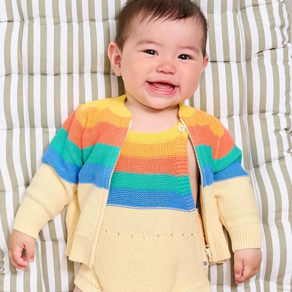 The Bonniemob Barnacle Rainbow Stripe Cardigan