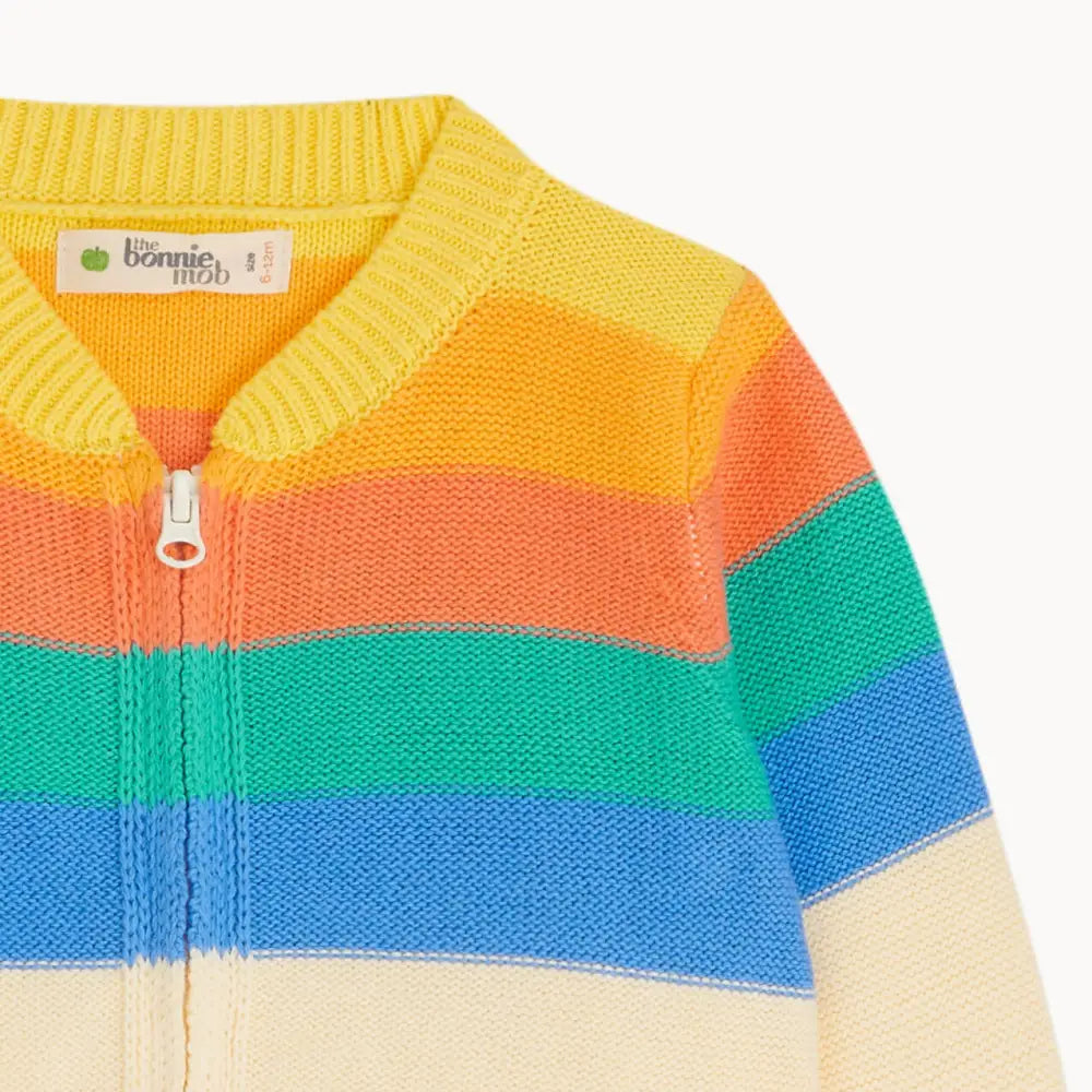The Bonniemob Barnacle Rainbow Stripe Cardigan