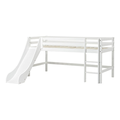 Hoppekids Eco Dream Mid Sleeper Bed with Slide - White (2 Sizes Available)