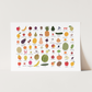 Kid of the Village Fruit Chart Art Print