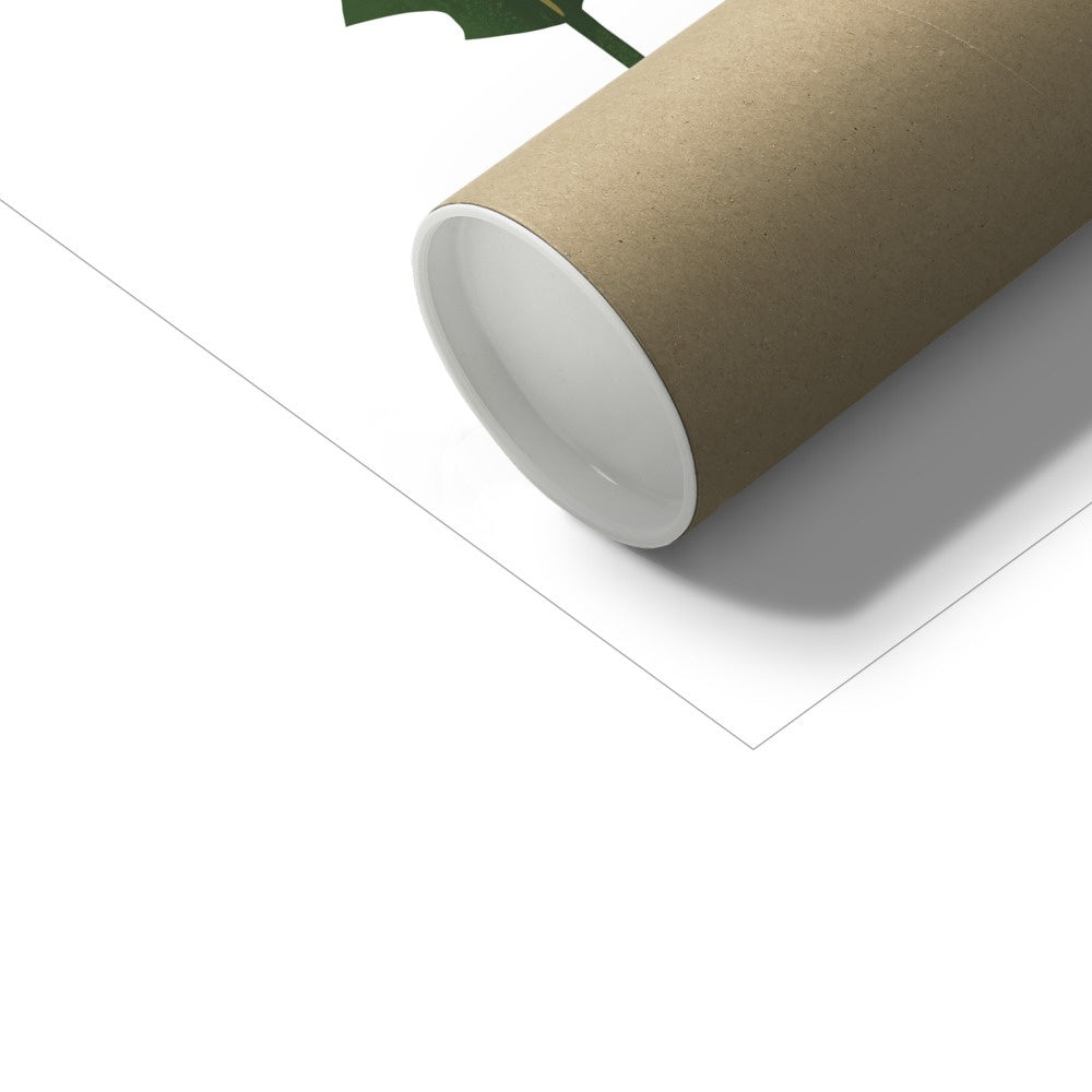 Kid of the Village Leaves Art Print - White