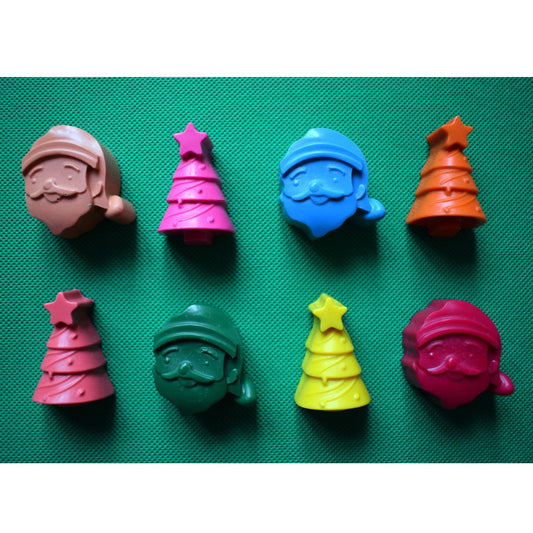 Beecrayative Beeswax Crayons - Christmas Tree & Santa Box of 8