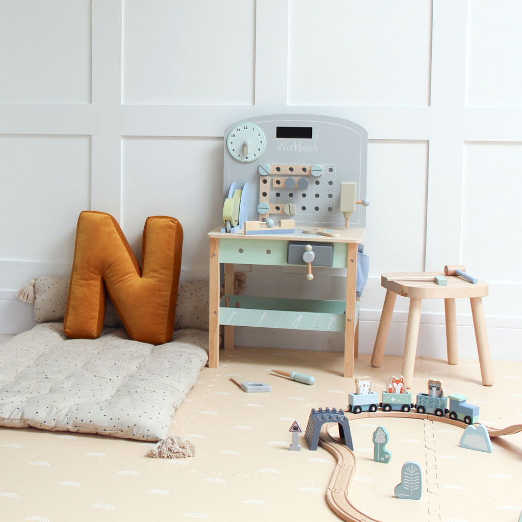 gus + beau Rainbow Foam Playmat Set - Beige