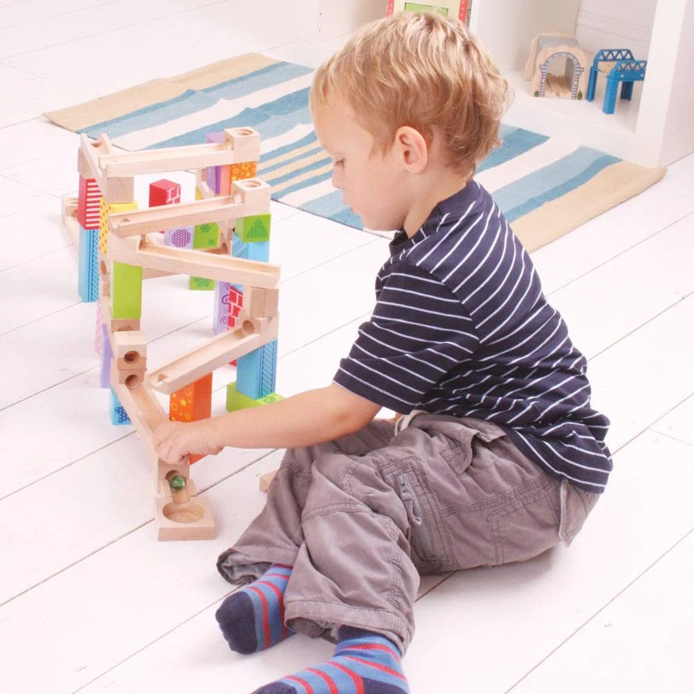 Bigjigs Wooden Marble Run Set