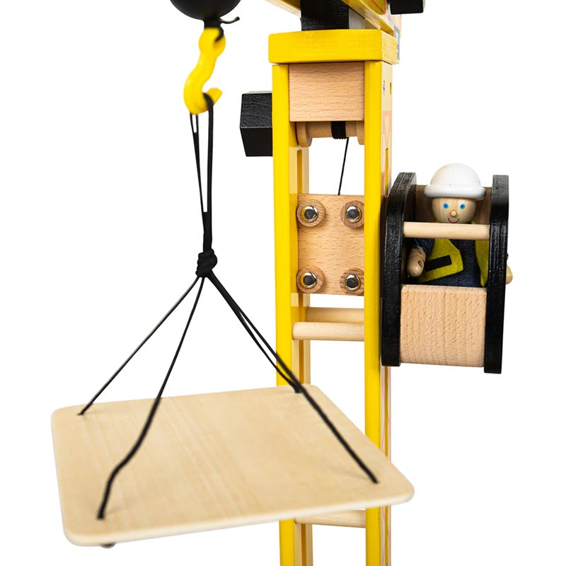Tidlo Wooden Toy Tower Crane