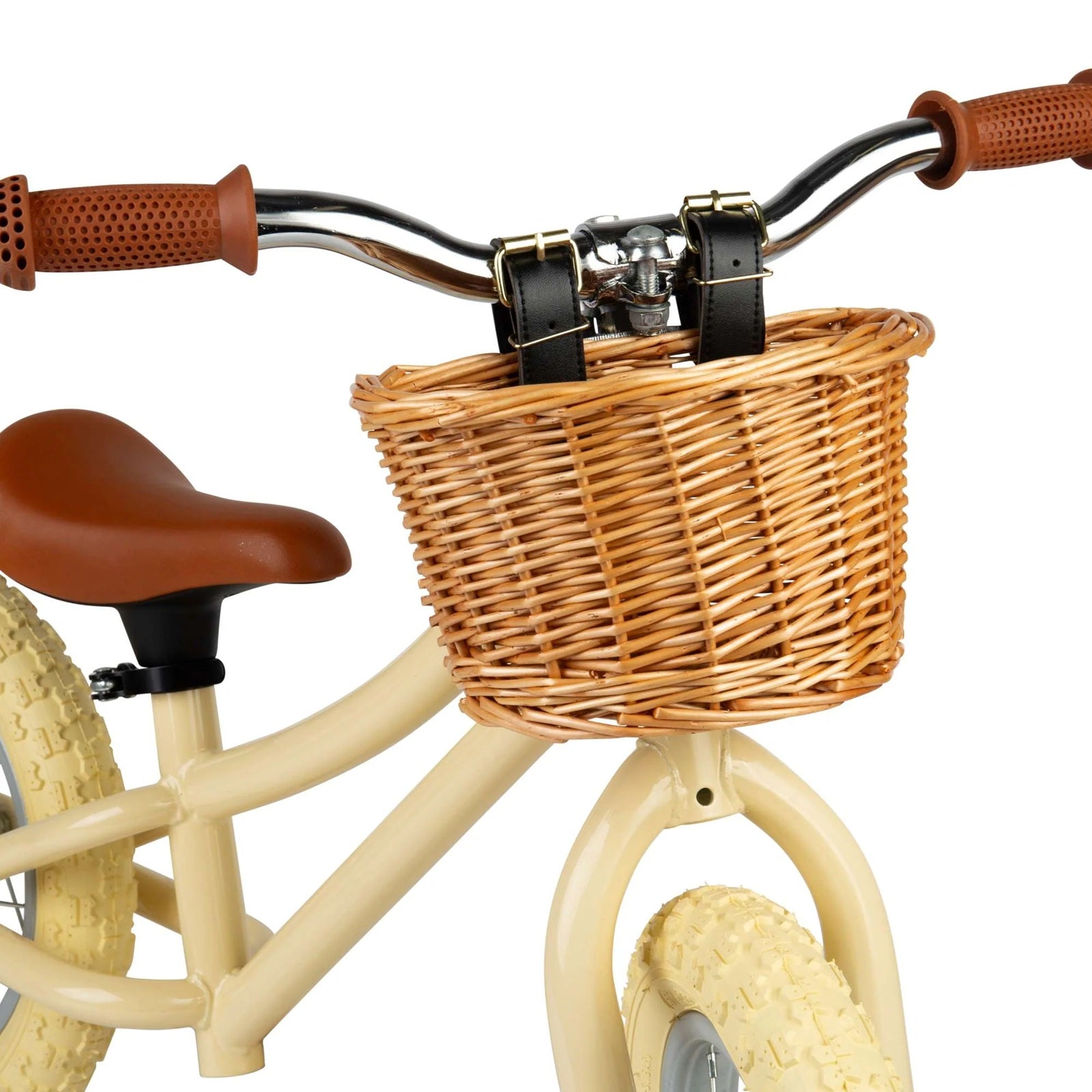 Bigjigs Balance Bike with Basket - Cream