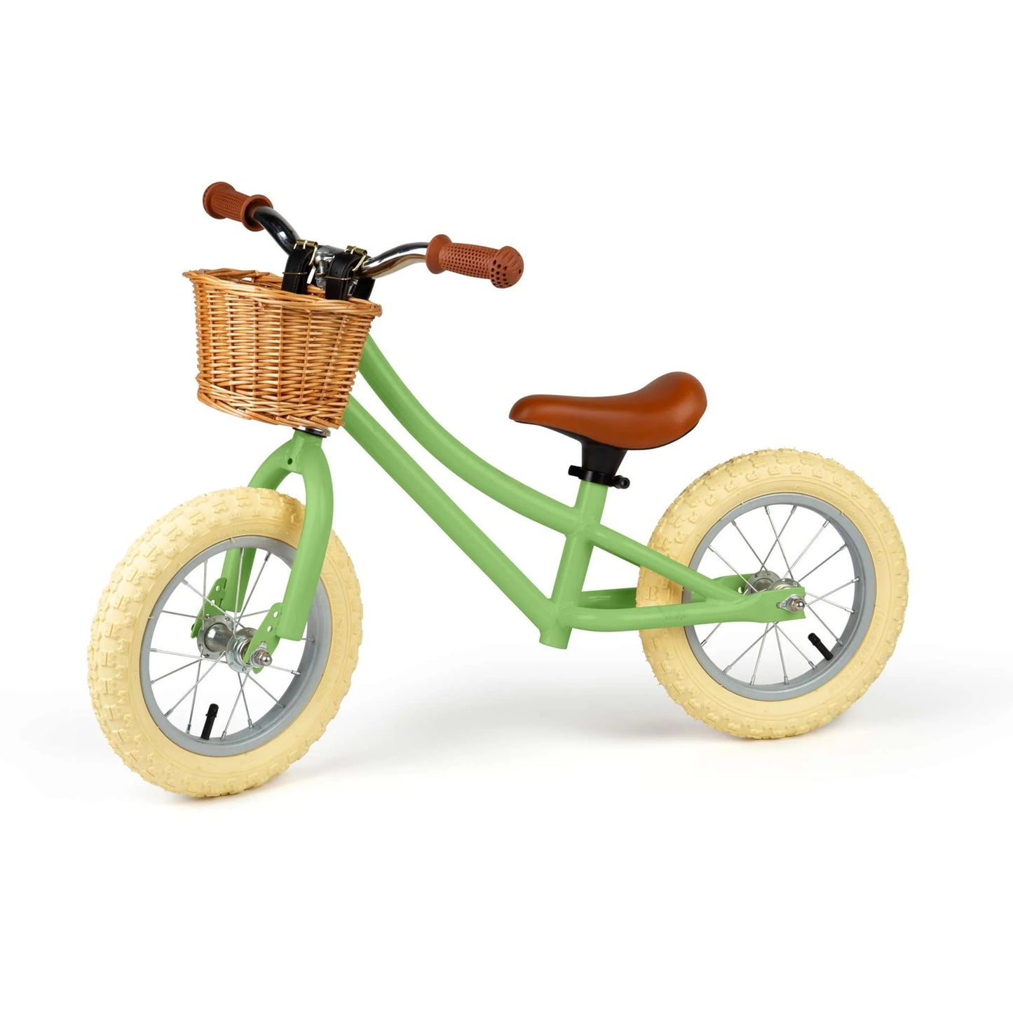 Bigjigs Balance Bike with Basket - Green