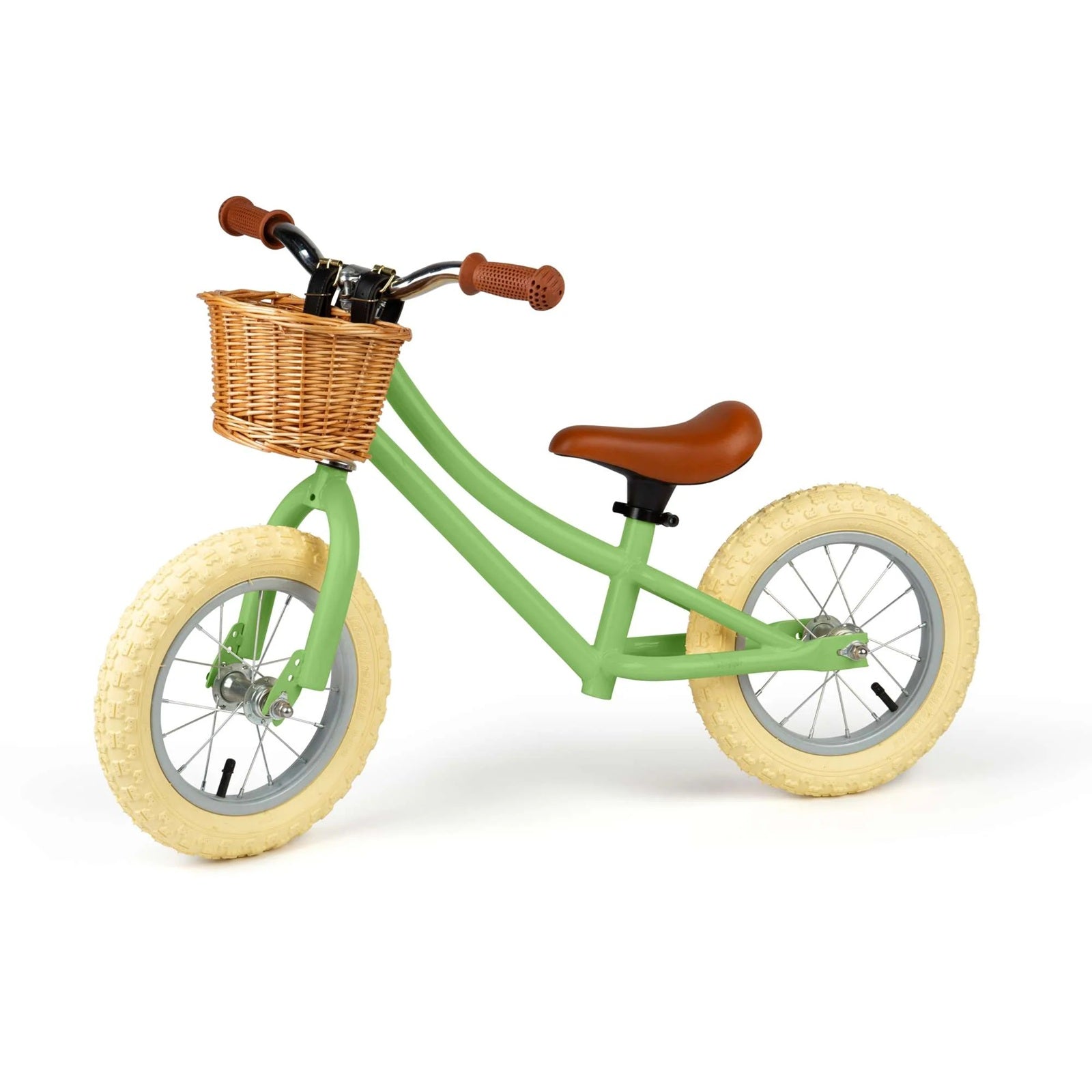 Bigjigs Balance Bike with Basket - Green