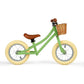 Bigjigs Balance Bike with Basket - Green