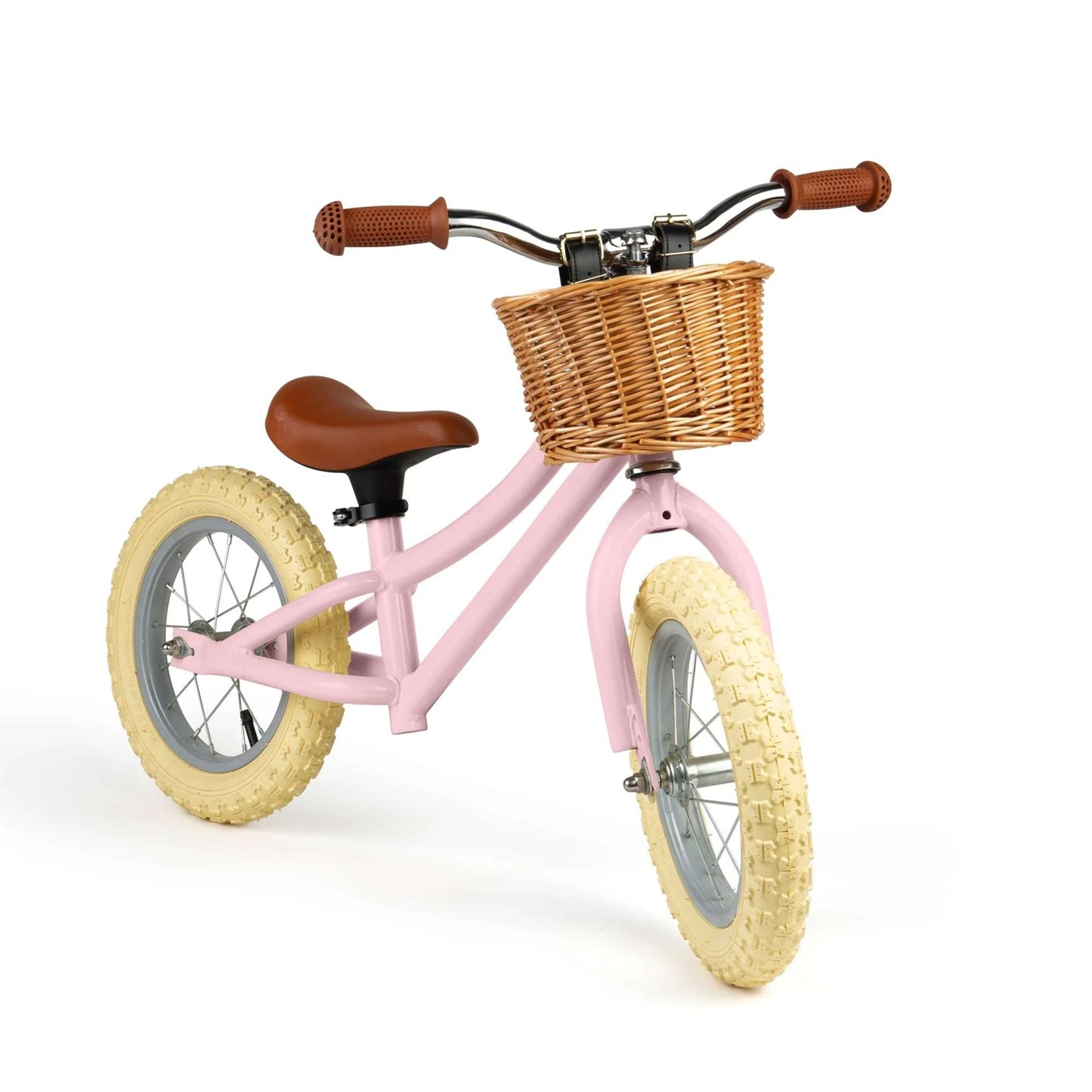Bigjigs Balance Bike with Basket - Pink