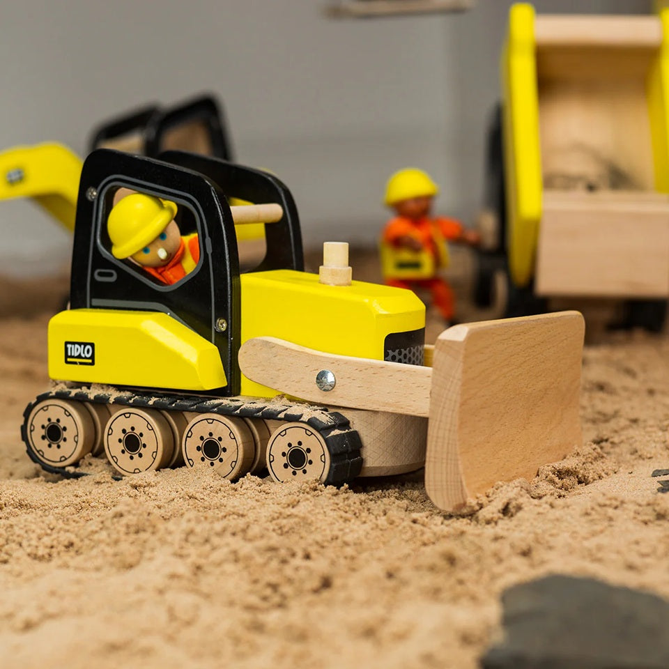 Tidlo Wooden Toy Bulldozer