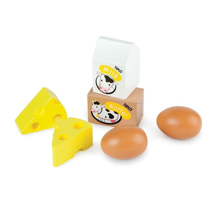 Tidlo Wooden Eggs and Dairy