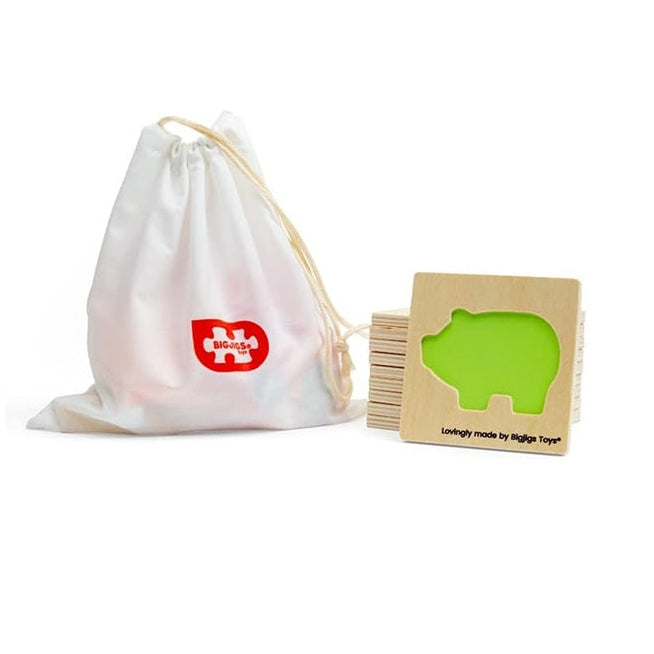 Bigjigs Wooden Farm Feel and Find Puzzle Set