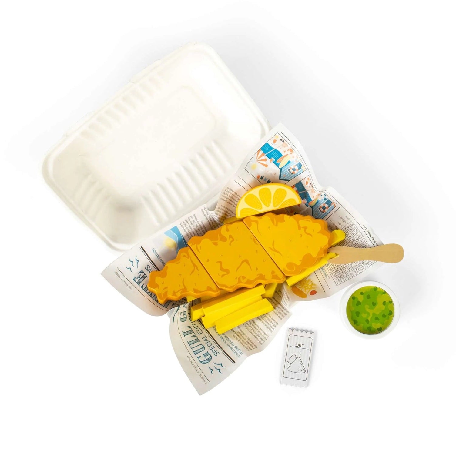 Bigjigs Wooden Fish and Chips Playset