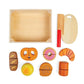 Bigjigs Wooden Toy Cutting Bread and Pastries Crate