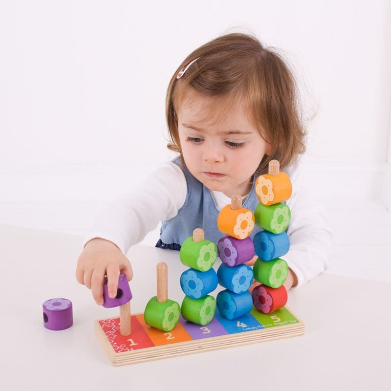 Bigjigs Wooden First Flower Stacker