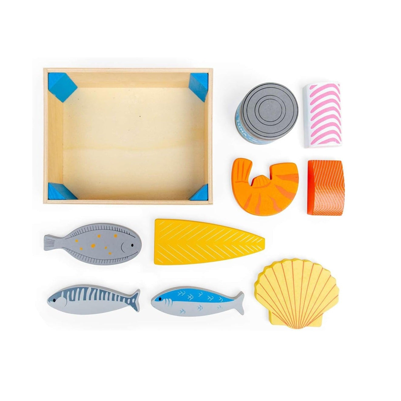 Bigjigs Wooden Toy Fish Crate