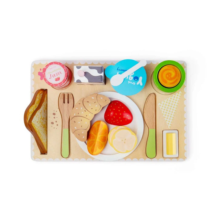 Bigjigs Wooden Toy Breakfast in Bed Tray