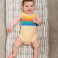 The Bonniemob Bubble Rainbow Stripe Knit Romper