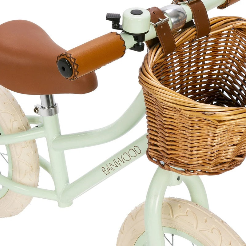 Banwood Balance Bike & Basket - Pale Mint