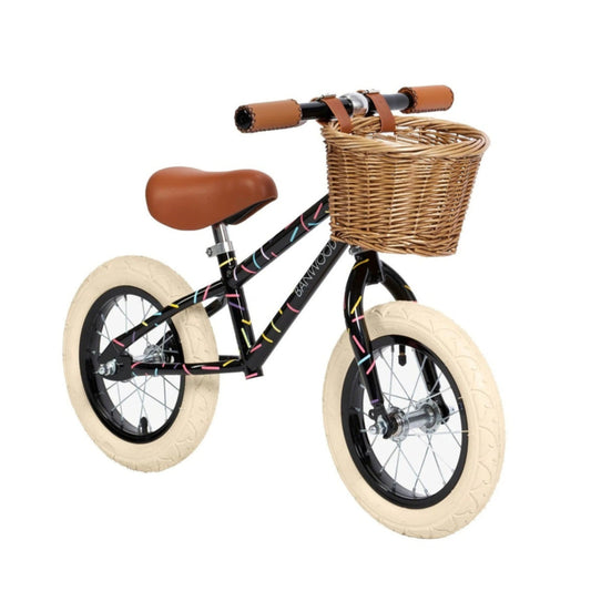 Banwood x Marest Balance Bike & Basket - Allegra Black