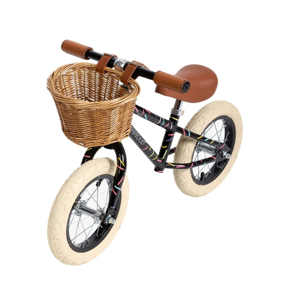 Banwood x Marest Balance Bike & Basket - Allegra Black