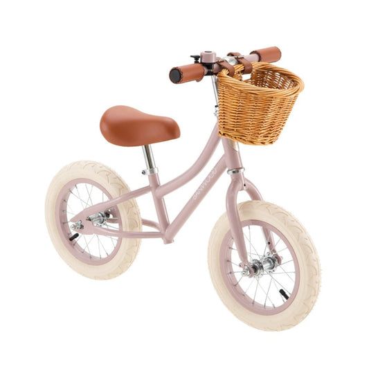 Banwood Balance Bike & Basket - Dusty Pink