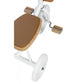 White trike with brown seat on a white background