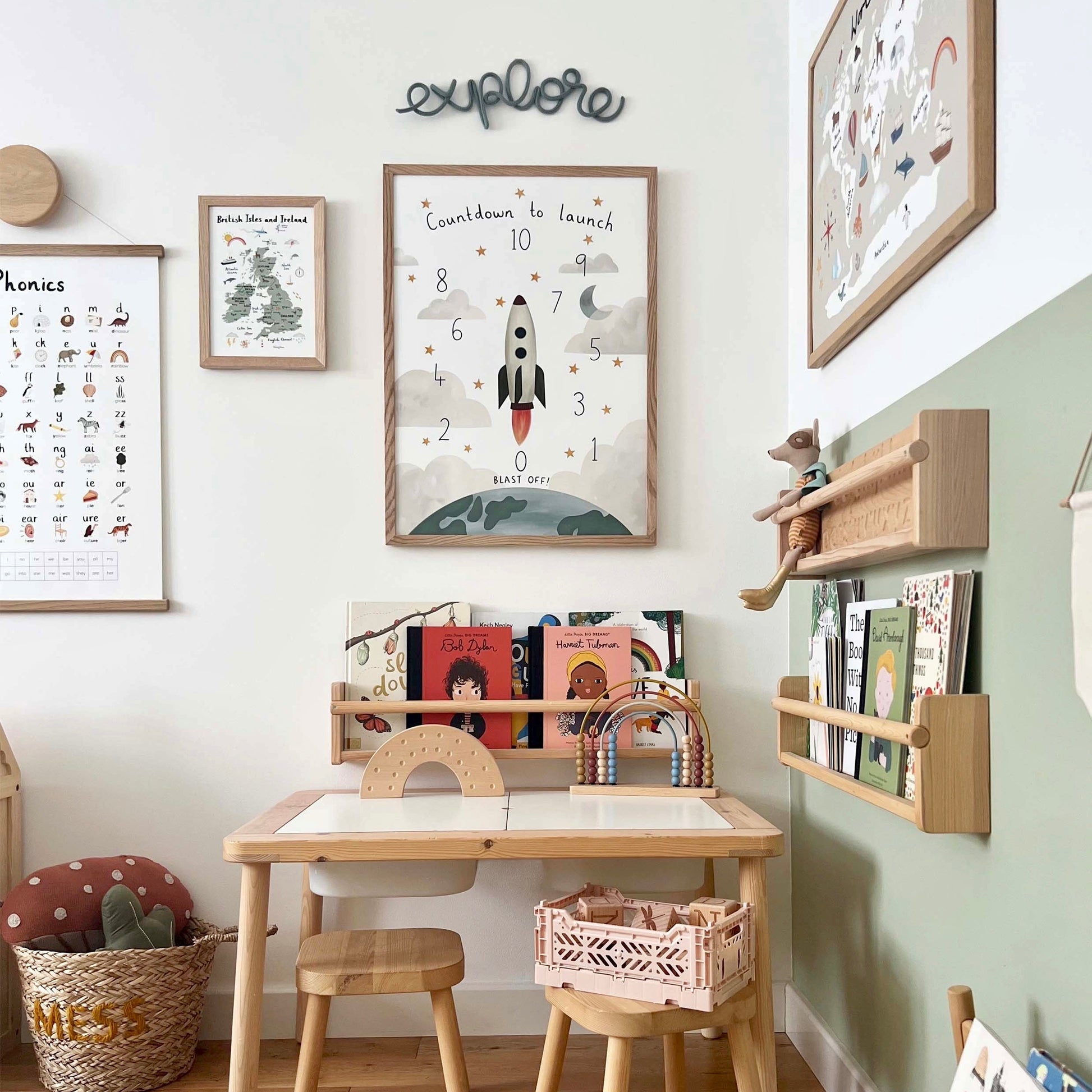 Kid of the Village Countdown to Launch Art Print - White