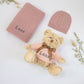 Rosewood Cashmere & Teddy Personalised Baby Gift Set by The Baby Gifting Co.